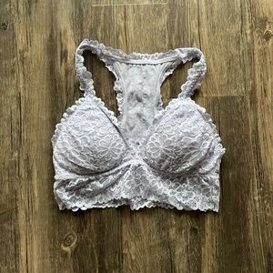 Aerie Lilac Lace Racerback Bralette